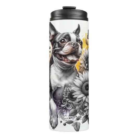 Grijswaardentuin van de Boston Terrier Thermosbeker (Voorkant)