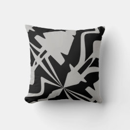 Grijswitte diagonale grote Abstracte geluidsgolf Kussen