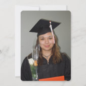 Grijswitte rook Afstuderen uw foto Kaart (Achterkant)