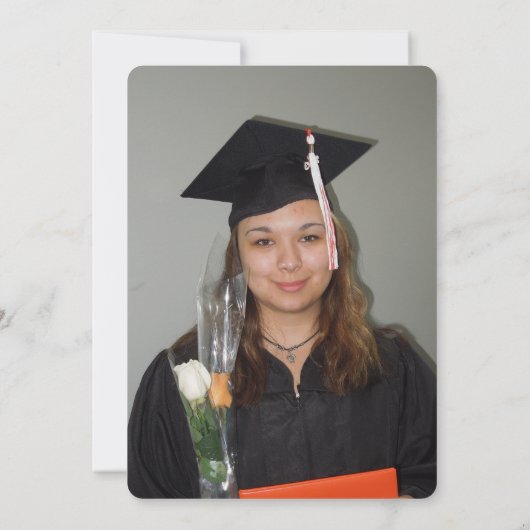 Grijswitte rook Afstuderen uw foto Kaart (Achterkant)