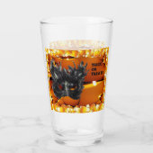 Grijszwart Halloween-masker Glas (Achterkant)