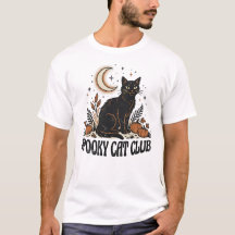 Grijszwarte Kat Vintage 70s Herfst Halloween