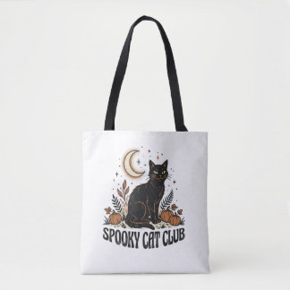 Grijszwarte Kat Vintage Jaren 70 Herfst Halloween Tote Bag