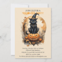 Grijszwarte Zwarte Kat Halloween