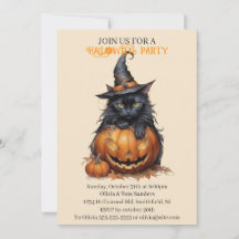 Grijszwarte Zwarte Kat Halloween