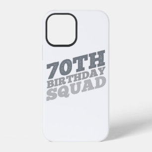 Grijze 70ste verjaardag squad met distressed look iPhone 12 hoesje