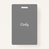 Grijze Aangepast Badge (Voorkant)