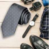 Grijze Aangepaste Naam Monogram Quote Stropdas