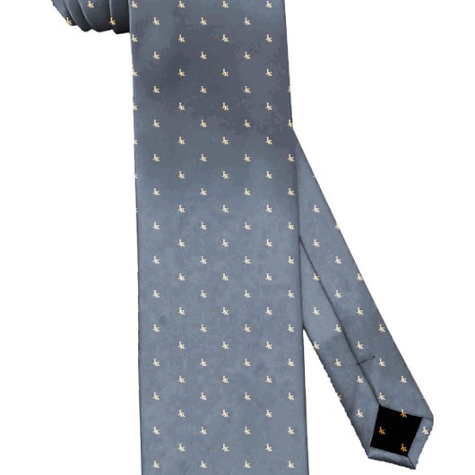 Grijze Aangepaste Naam Monogram Quote Stropdas