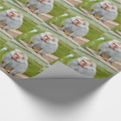 Grijze aap, Ape Macaque, Natuur, dierlijk wild Cadeaupapier (Hoek)