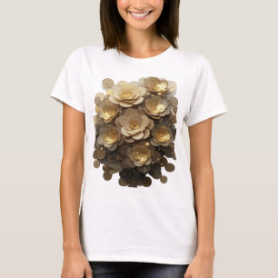 Grijze ABSTRACT KUNST Modeprint Statement T-shirt