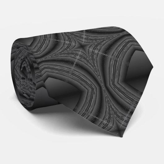 Grijze abstracte diamant stropdas (Opgerold)