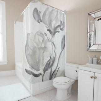 Grijze Abstracte douchergordijn Douchegordijn