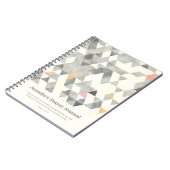 Grijze Abstracte driehoeken Aangepast Prayer Journ Notitieboek (Linkerzijde)