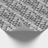 Grijze Abstracte driehoekspatroon Retro Cadeaupapier (Hoek)