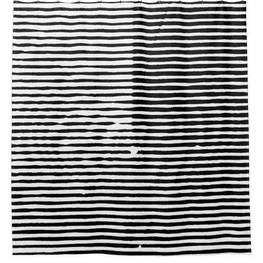 grijze abstracte horizontale lijnen douchegordijn (Voorkant)