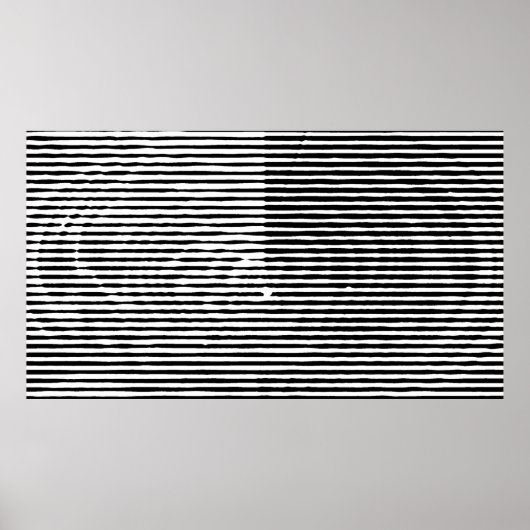 grijze abstracte horizontale lijnen poster (Voorkant)