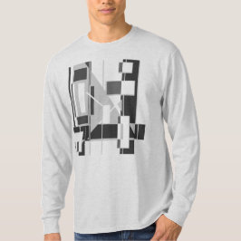 Grijze Abstracte kunst kubistische geometrische MC T-shirt