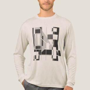 Grijze Abstracte kunst kubistische geometrische MC Tri-Blend Shirt