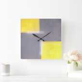 'Grijze' Abstracte kunstklok Vierkante Klok (Huis)