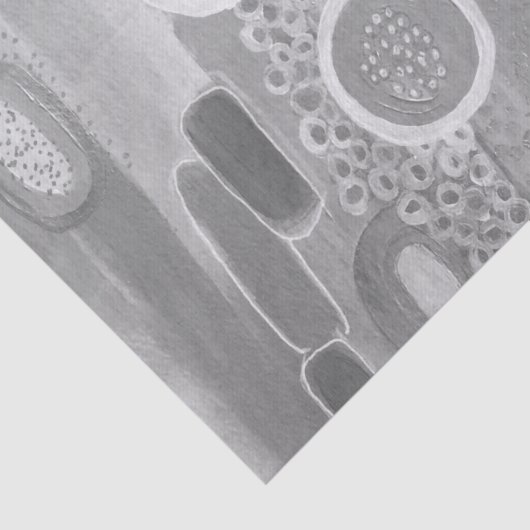 Grijze Abstracte kunststofpapier Tissuepapier (Detail)