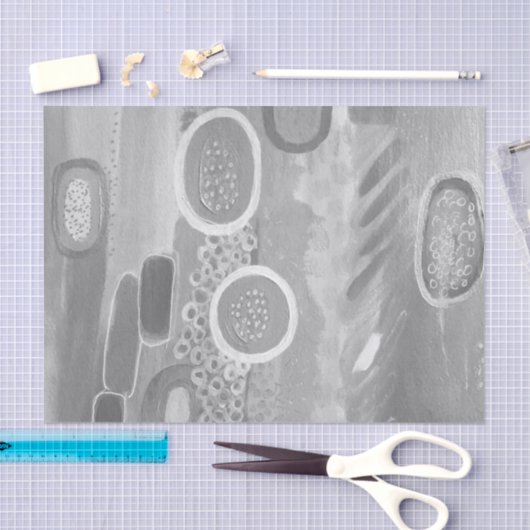 Grijze Abstracte kunststofpapier Tissuepapier (Craft)