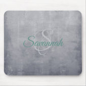 Grijze Abstracte monogram Muismat (Voorkant)