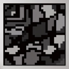 Grijze abstracte poster