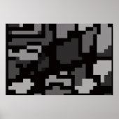 Grijze abstracte poster (Voorkant)