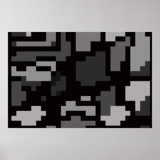 Grijze abstracte poster (Voorkant)
