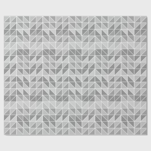 Grijze Abstracte Retro driehoekspatroon ra Cadeaupapier (Vlak)