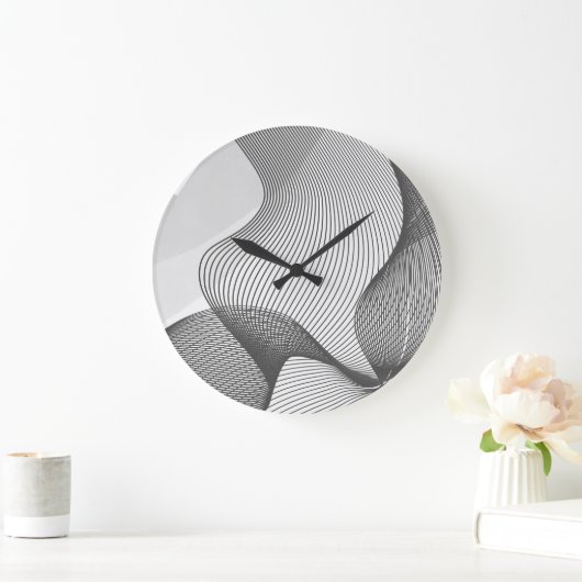 Grijze Abstracte wandklok (Huis)