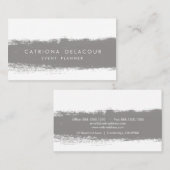 Grijze Abstracte Waterverf Splash Visitekaartje (Voorkant / Achterkant)