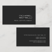 Grijze achtergrond Echte Estate Agent Visitekaartj Visitekaartje (Voorkant / Achterkant)