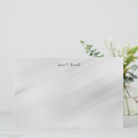 Grijze Achtergrond Elegant Eenvoudig Professioneel Briefpapier (Staand voorkant)