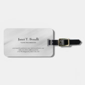 Grijze achtergrond Elegant Plain Simple Profession Bagagelabel (Voorkant horizontaal)
