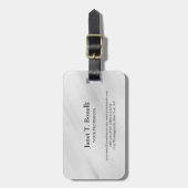 Grijze achtergrond Elegant Plain Simple Profession Bagagelabel (Voorkant verticaal)