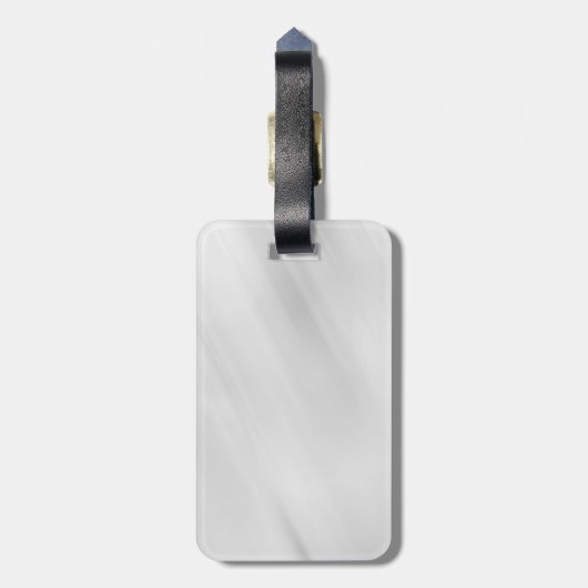 Grijze achtergrond Elegant Plain Simple Profession Bagagelabel (Achterkant verticaal)