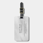 Grijze achtergrond Elegant Plain Simple Profession Bagagelabel (Voorkant verticaal)