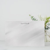 Grijze achtergrond Elegant Plain Simple Profession Briefpapier (Staand voorkant)