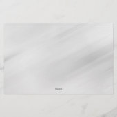 Grijze achtergrond Elegant Plain Simple Profession Briefpapier (Achterkant)