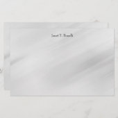 Grijze achtergrond Elegant Plain Simple Profession Briefpapier (Voorkant / Achterkant)