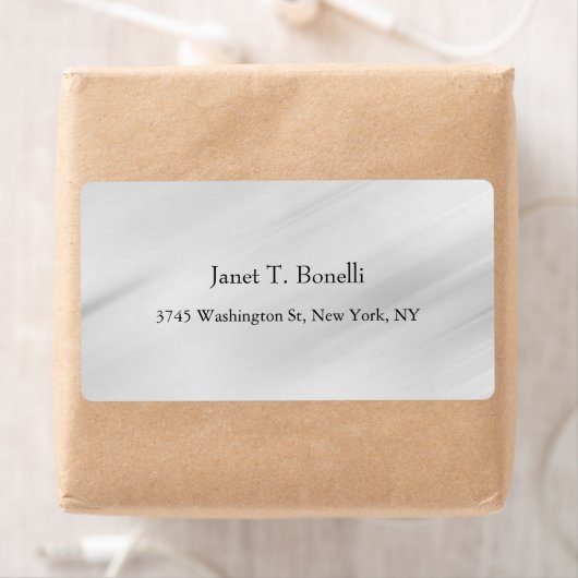 Grijze achtergrond Elegant Plain Simple Profession Etiket (Insitu)