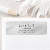 Grijze achtergrond Elegant Plain Simple Profession Etiket (Insitu)