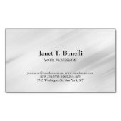 Grijze achtergrond Elegant Plain Simple Profession Magnetisch Visitekaartje (Voorkant)