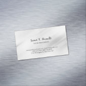 Grijze achtergrond Elegant Plain Simple Profession Magnetisch Visitekaartje (Voorbeeld)