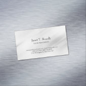 Grijze achtergrond Elegant Plain Simple Profession Magnetisch Visitekaartje (Voorbeeld)