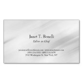Grijze achtergrond Elegant Plain Simple Profession Magnetisch Visitekaartje (Voorkant)
