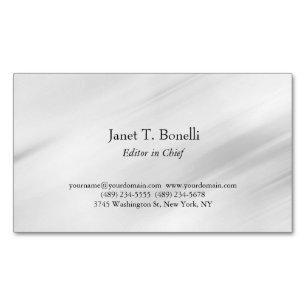 Grijze achtergrond Elegant Plain Simple Profession Magnetisch Visitekaartje