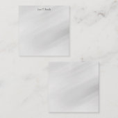 Grijze achtergrond Elegant Plain Simple Profession Notitiekaartje (Voorkant / Achterkant)